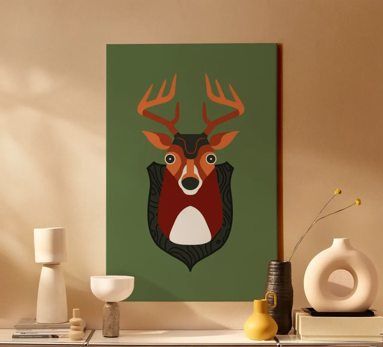 Blankensee - Deer canvas van Bureau Bald GmbH