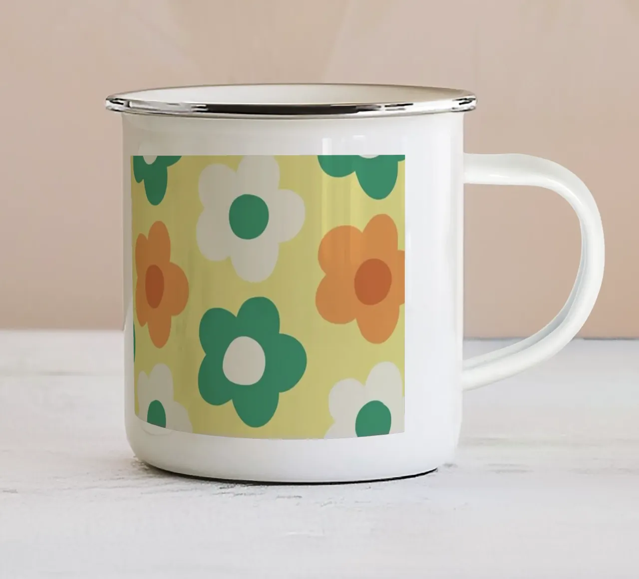2001 yellow floral tazza in smalto da GigiRosado