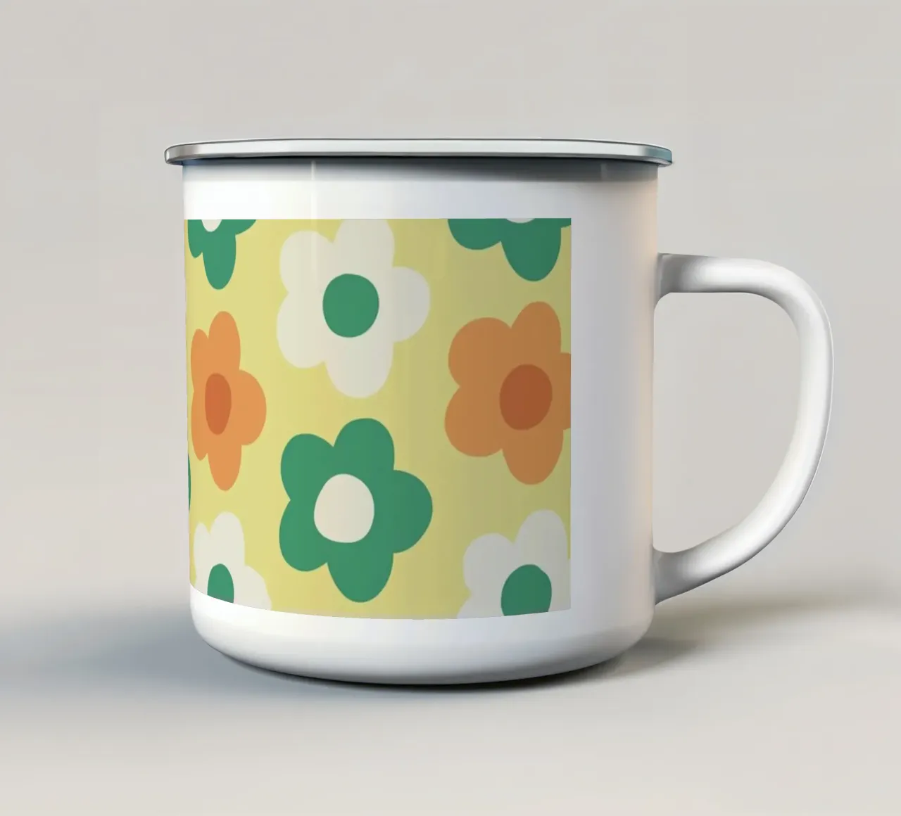 2001 yellow floral tazza in smalto da GigiRosado