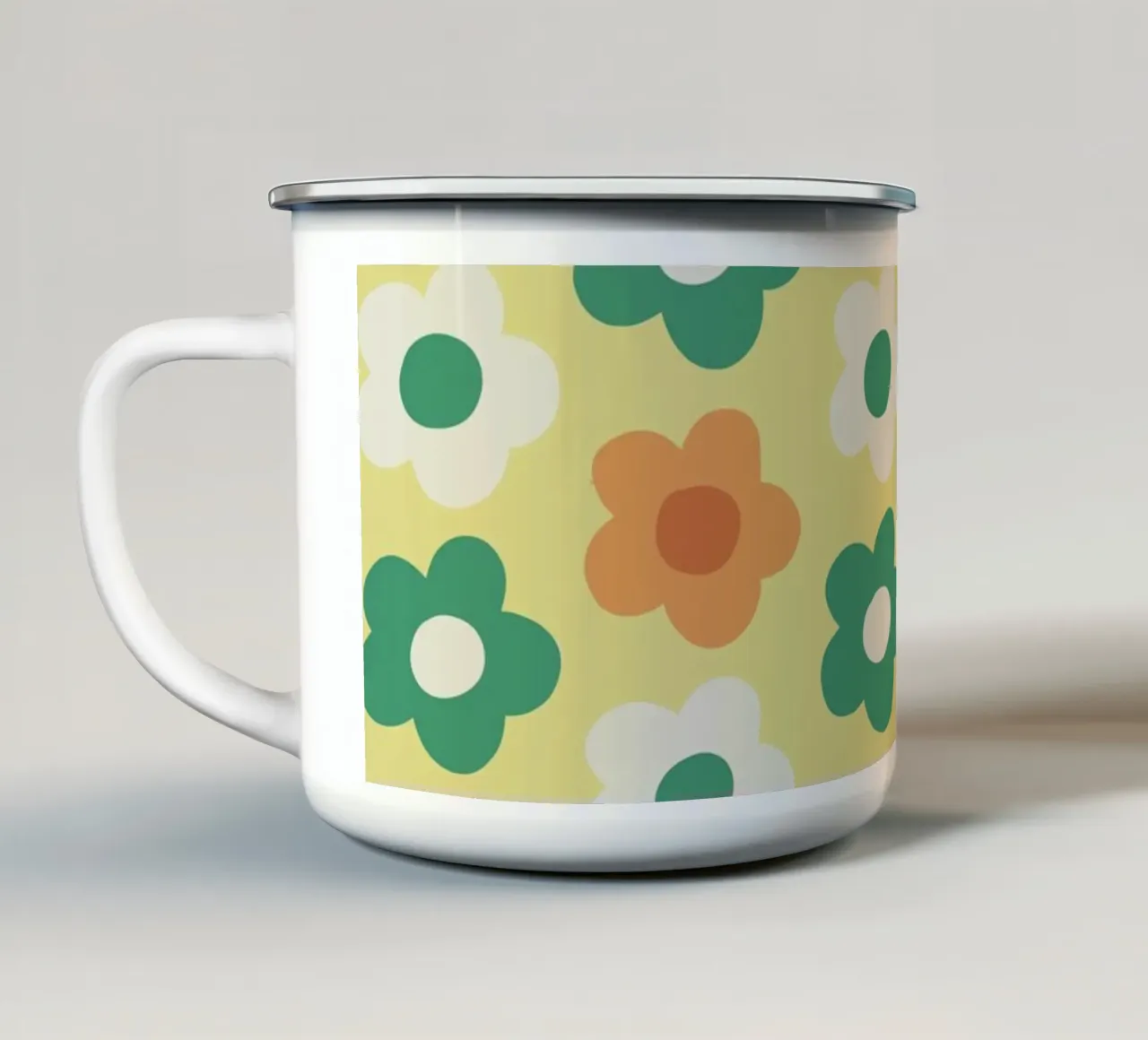 2001 yellow floral tazza in smalto da GigiRosado