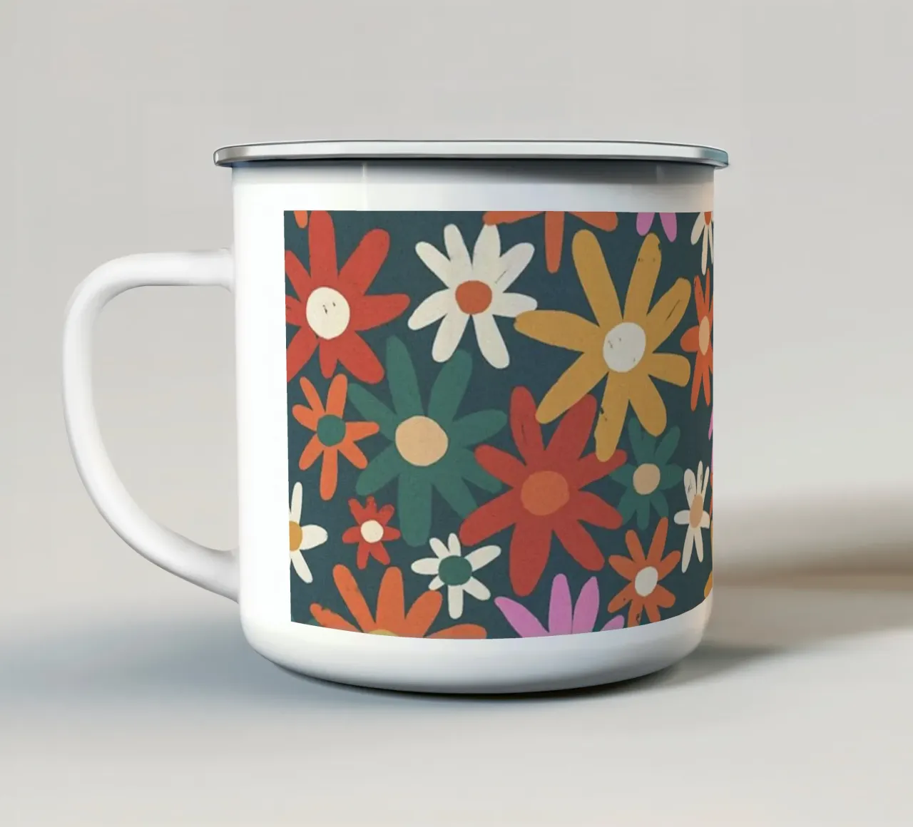 Floreale multicolore tazza in smalto da GigiRosado