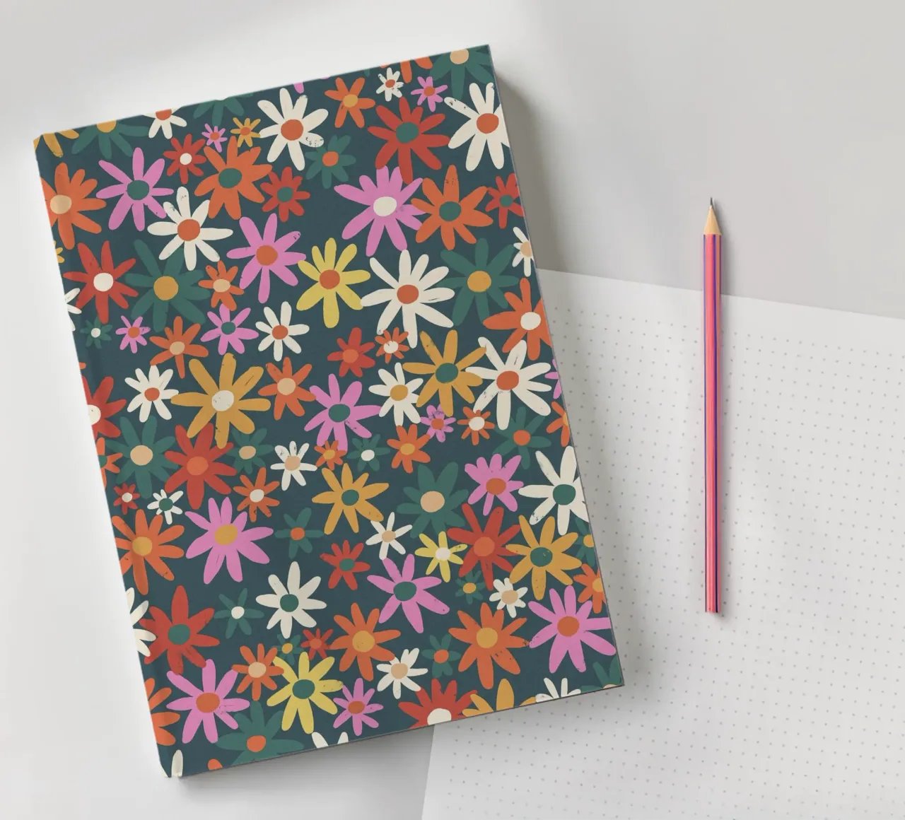 Multicolour floral notebook by GigiRosado