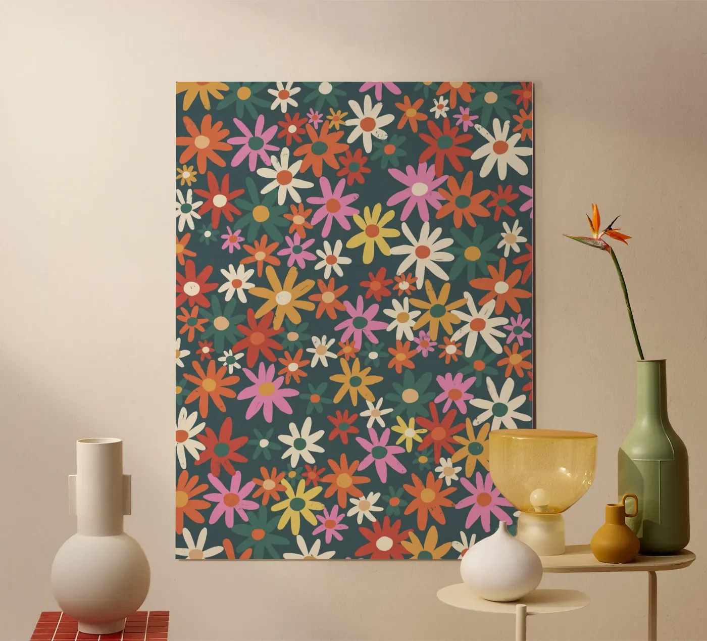 Multicolour floral poster van GigiRosado