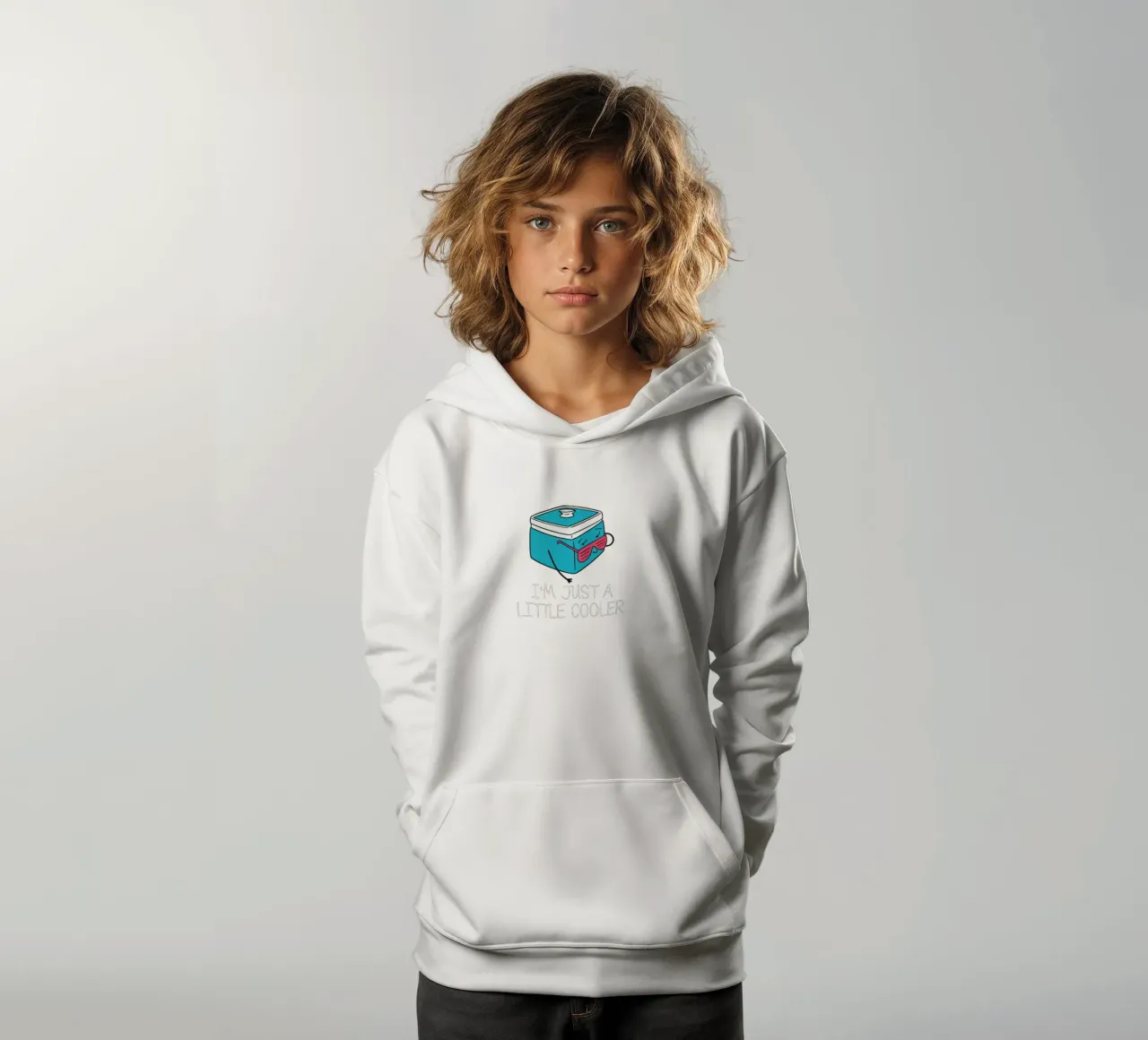 I'm Just a Little Cooler felpa bambino con cappuccio da edsonramosart
