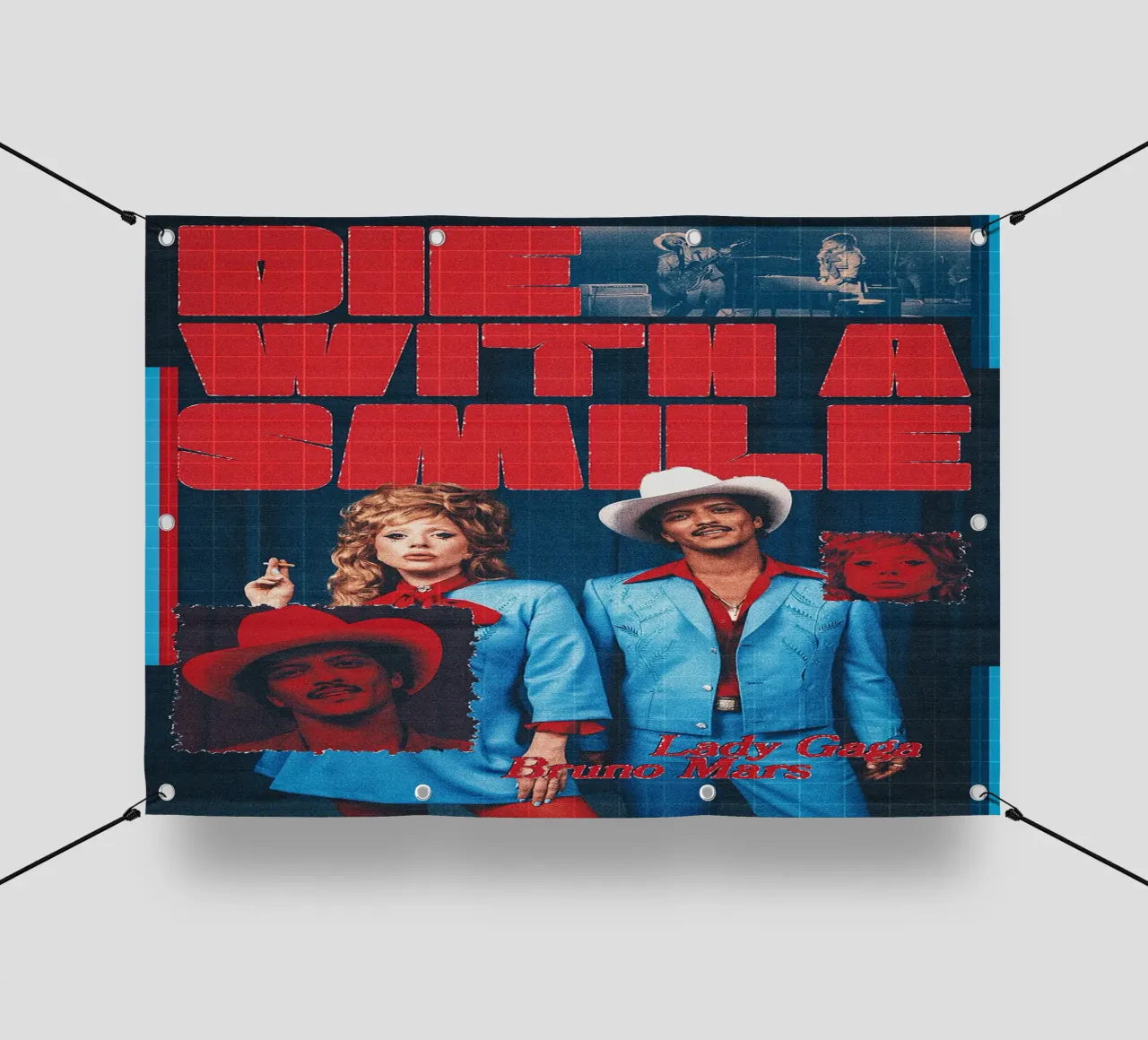 Die with a Smile / Lady Gaga and Bruno Mars telo in pvc da Attaboy Dsgn