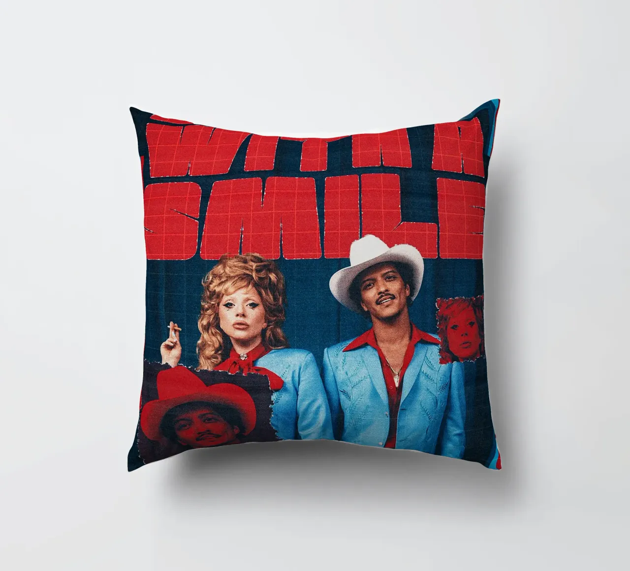 Die with a Smile / Lady Gaga and Bruno Mars cuscino da Attaboy Dsgn