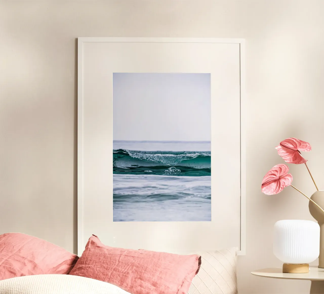 Onda dopo onda poster con telaio in legno da pilotpegasus