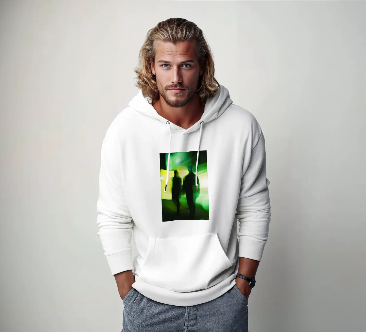 Parijs onder hypnose: Elektrische schaduwen in beweging hoodie van Le Flou