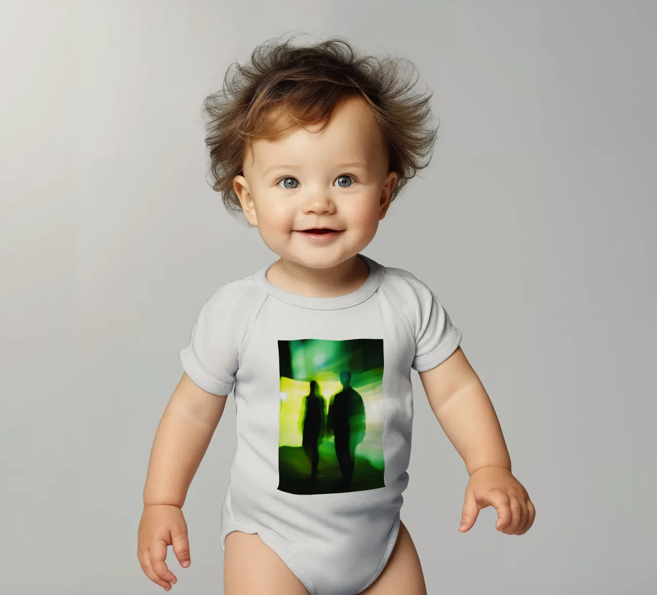 Parijs onder hypnose: Elektrische schaduwen in beweging babyrompertje korte mouwen van Le Flou