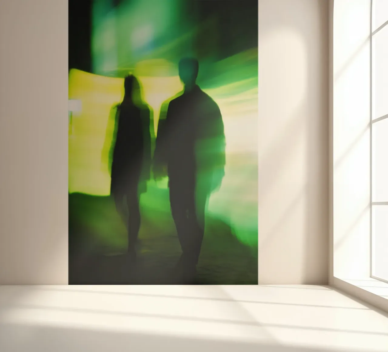 Parijs onder hypnose: Elektrische schaduwen in beweging fotobehang van Le Flou