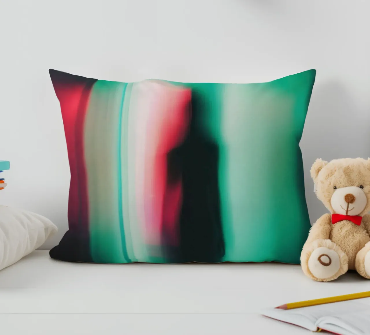 Berlin spectral: Light and shadow in the corridor of time decorative cushion by Le Flou