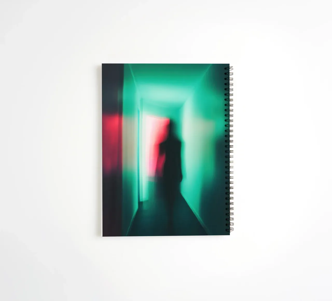Berlin spectral: Light and shadow in the corridor of time spiral notebook by Le Flou