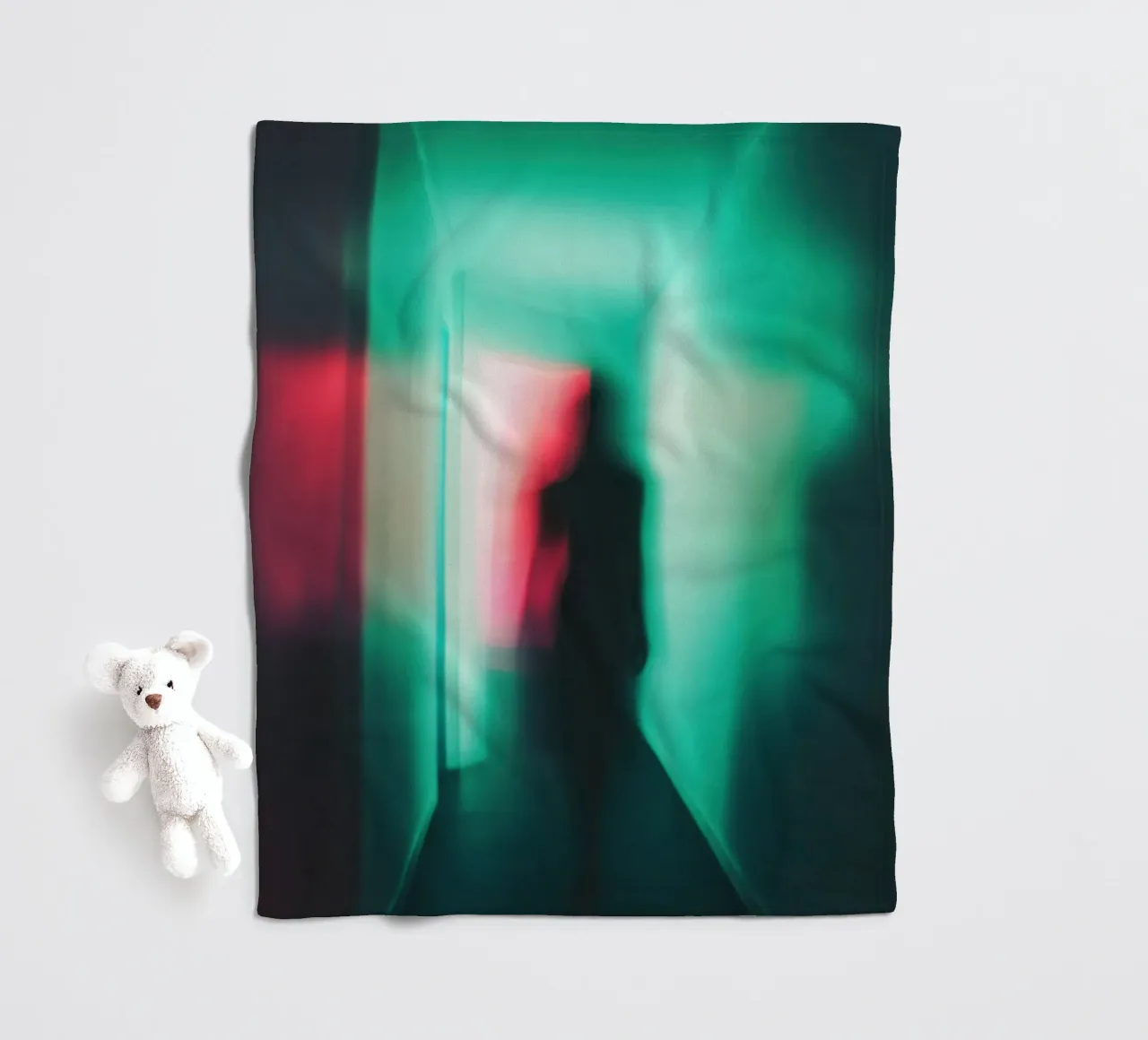 Berlin spectral: Light and shadow in the corridor of time fleece blanket by Le Flou