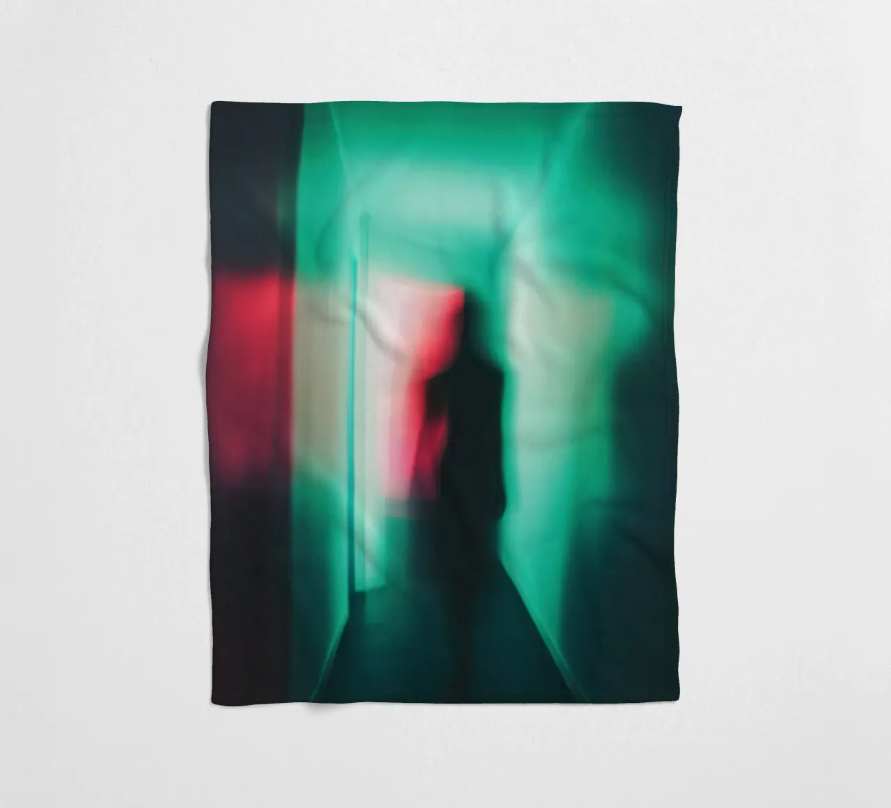 Berlin spectral: Light and shadow in the corridor of time fleece blanket by Le Flou