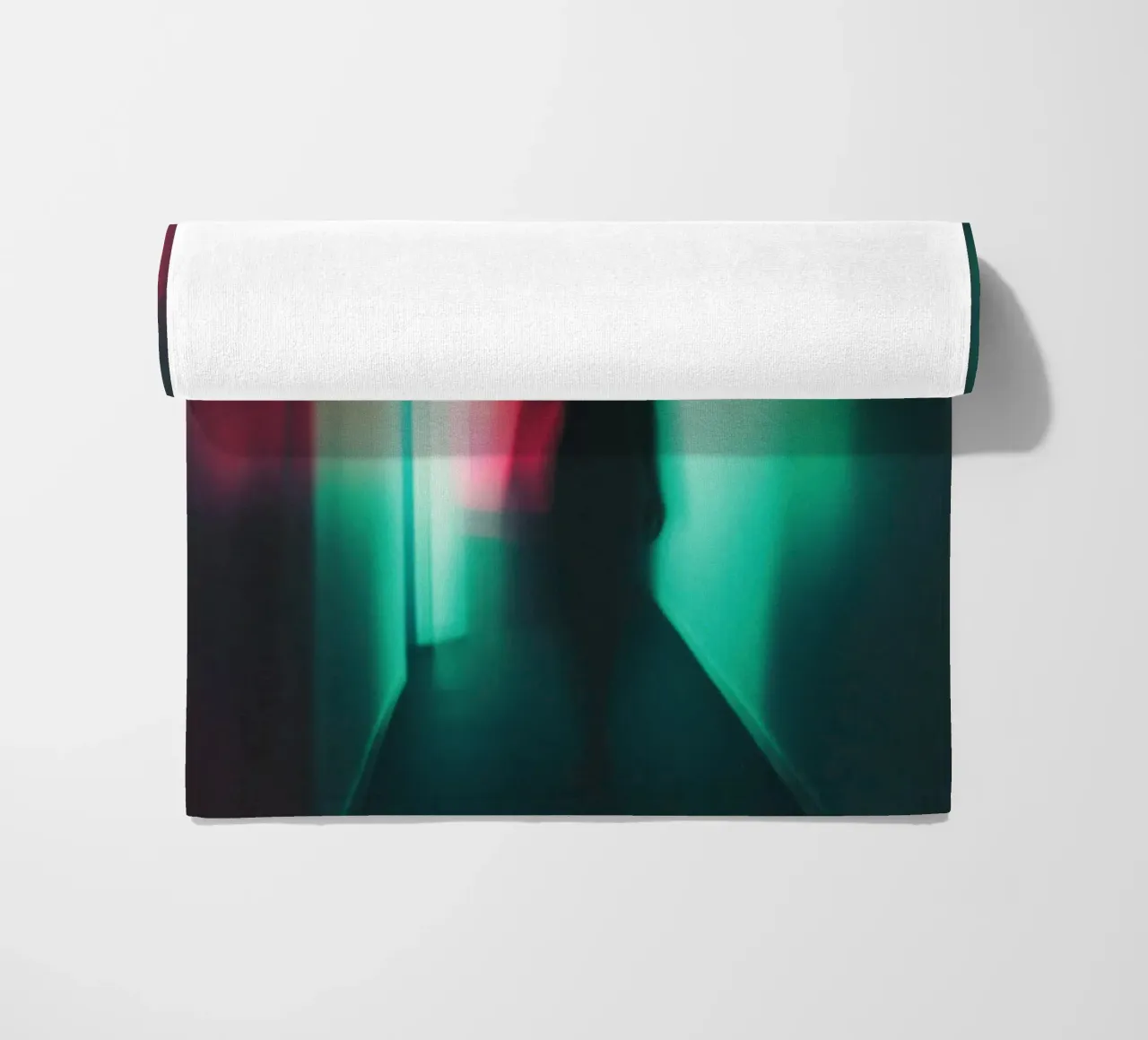Berlin spectral: Light and shadow in the corridor of time beach towel by Le Flou