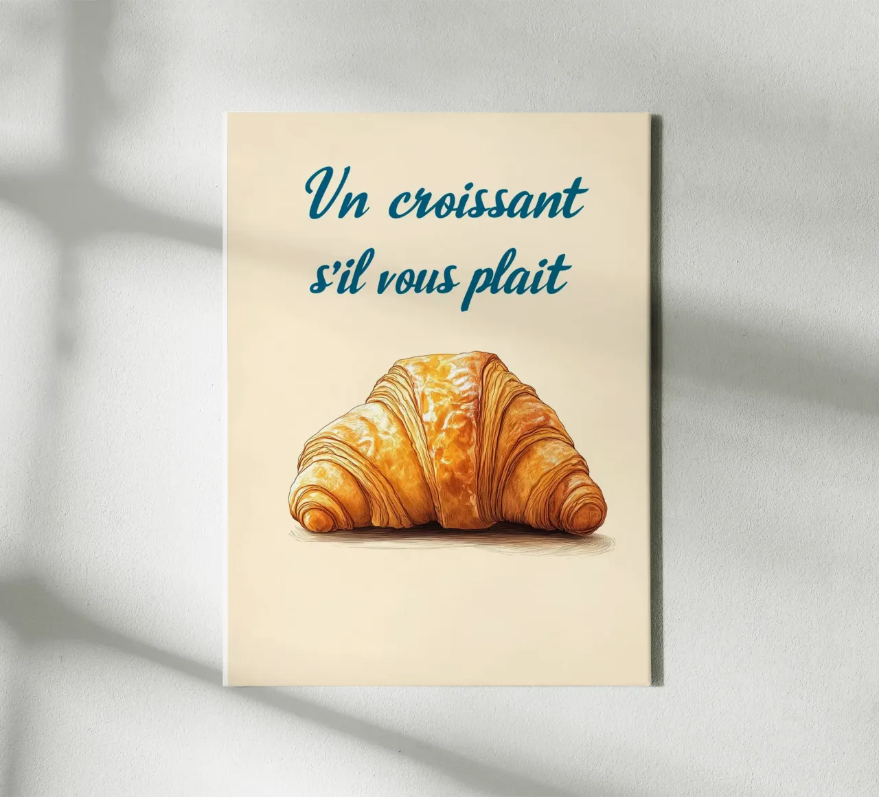 Un croissant per favore tela con Cornice a cassetta da Spice & Style