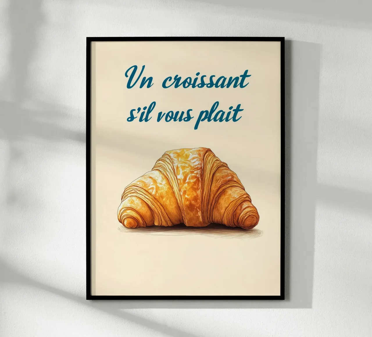 Un croissant per favore poster con telaio in plastica da Spice & Style
