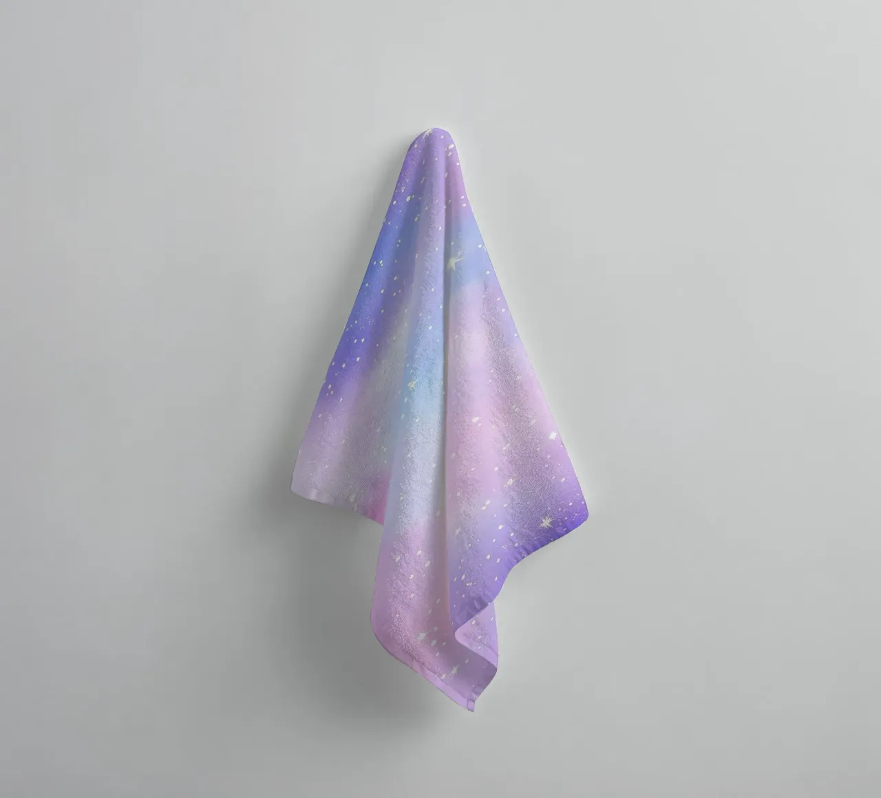 Abstracte zeemeermin Melkweg Sterren Lucht Wolk Spirituele Yoga Aura badhanddoek van Gentle Echoes Art