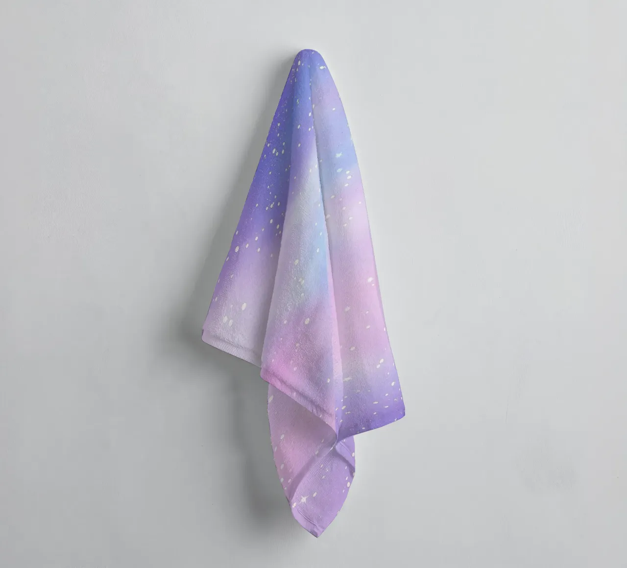 Abstracte zeemeermin Melkweg Sterren Lucht Wolk Spirituele Yoga Aura badhanddoek van Gentle Echoes Art