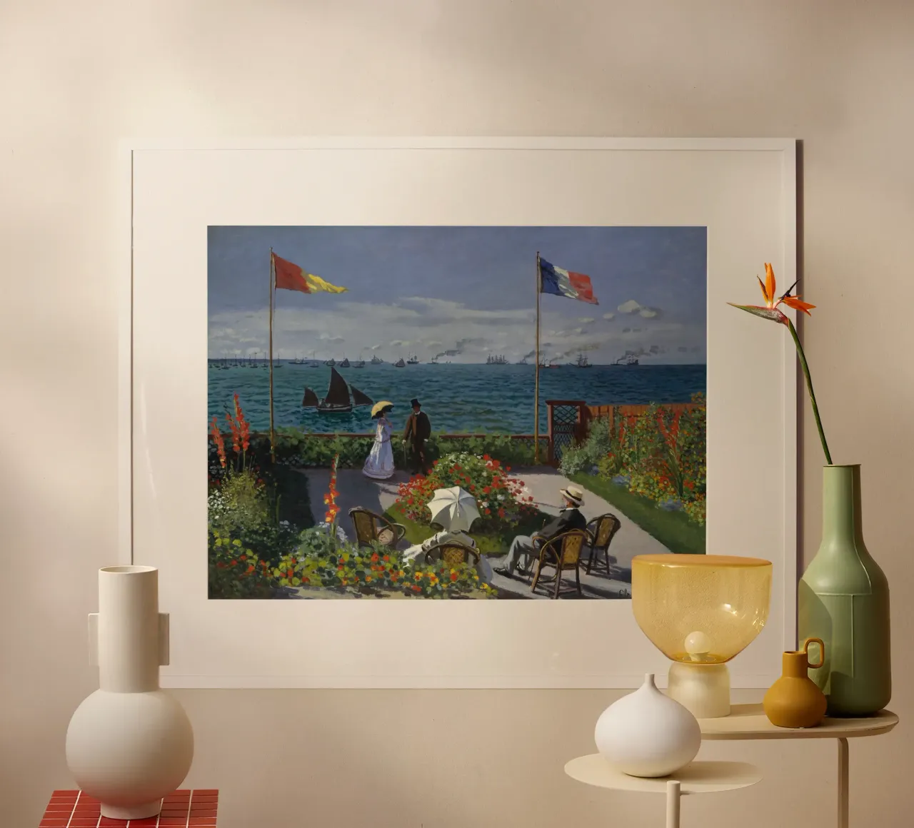 Claude Monet - Giardino di Sainte-Adresse carta hahnemühle da Timeless Artworks