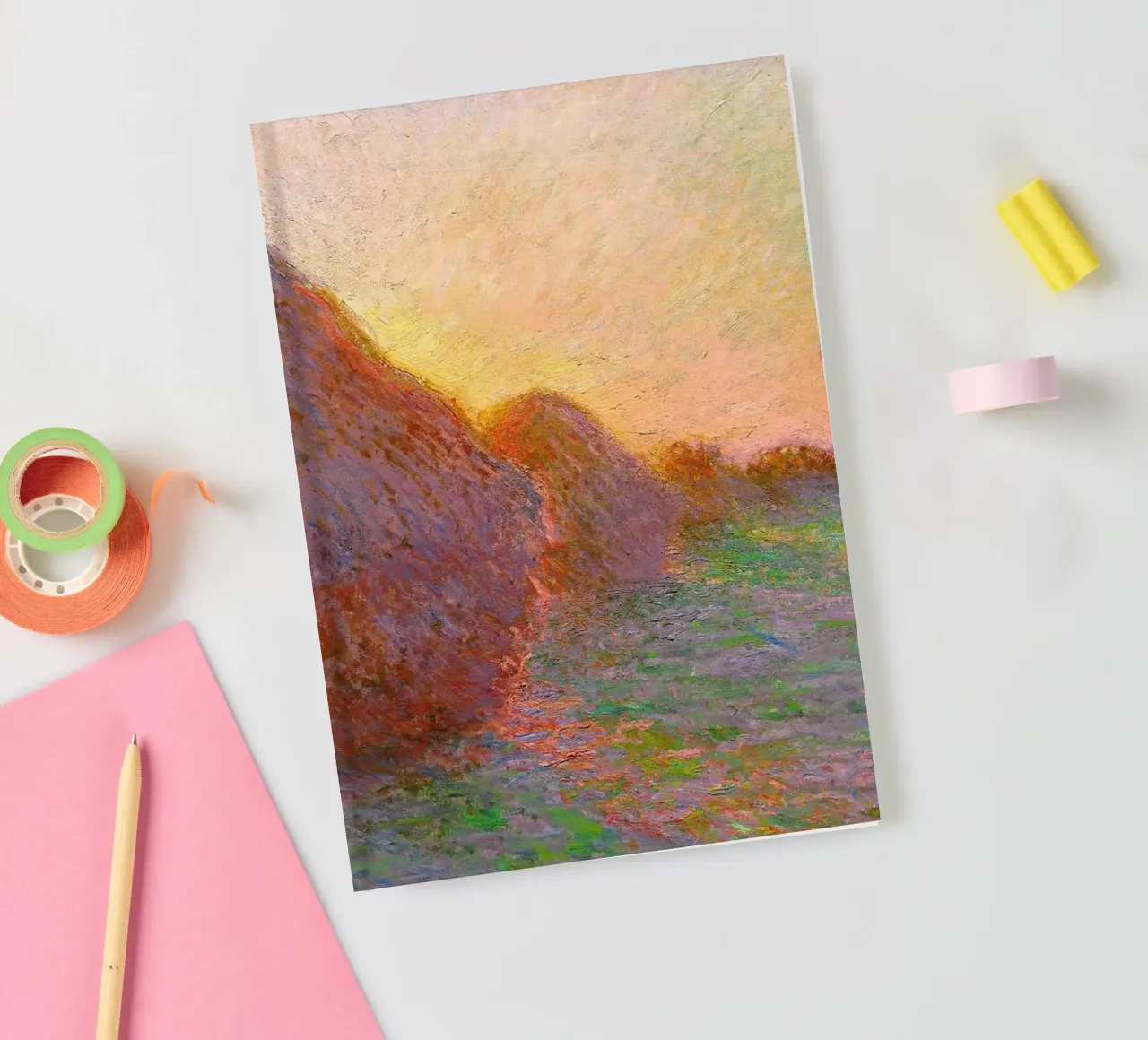 Claude Monet - Haystacks notebook by Timeless Artworks