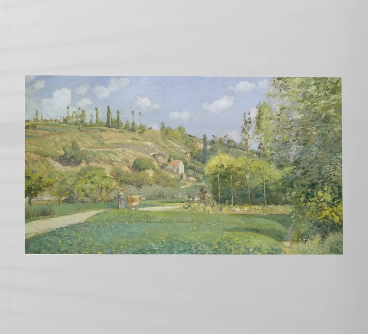Camille Pissarro - Un vaccaro a Valhermeil pellicola backlit da Timeless Artworks