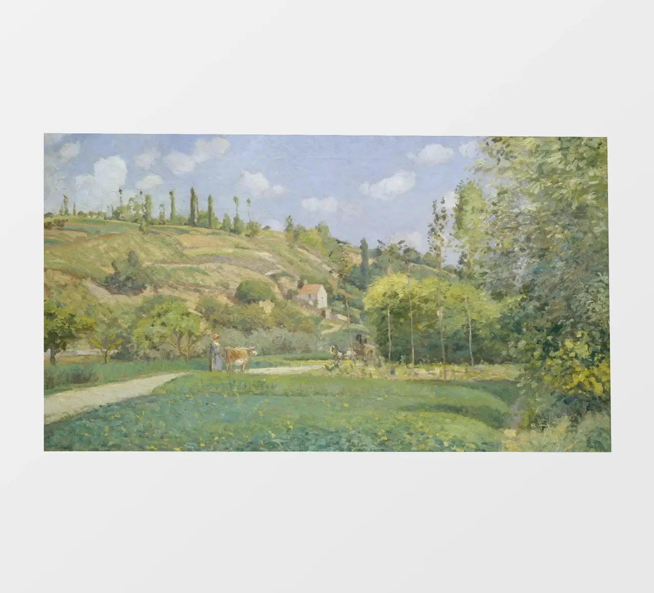 Camille Pissarro - Un vaccaro a Valhermeil pellicola backlit da Timeless Artworks
