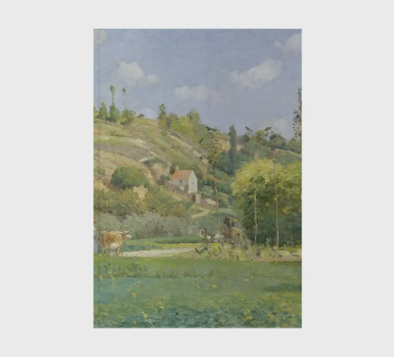 Camille Pissarro - A Cowherd at Valhermeil notebook by Timeless Artworks