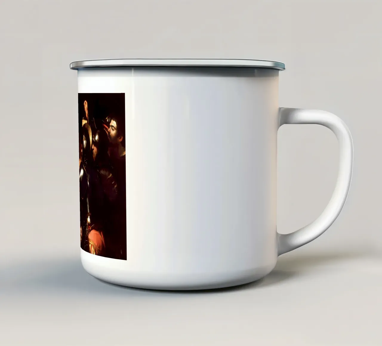 Caravaggio - La presa di Cristo tazza in smalto da Timeless Artworks