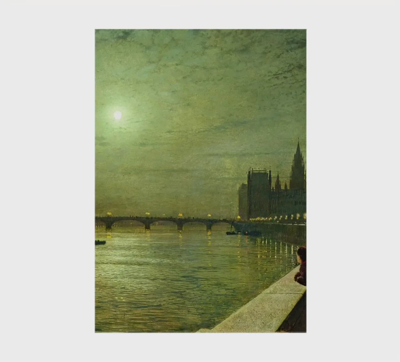 John Atkinson Grims - Reflections on the Thames, Westminster notebook by Timeless Artworks