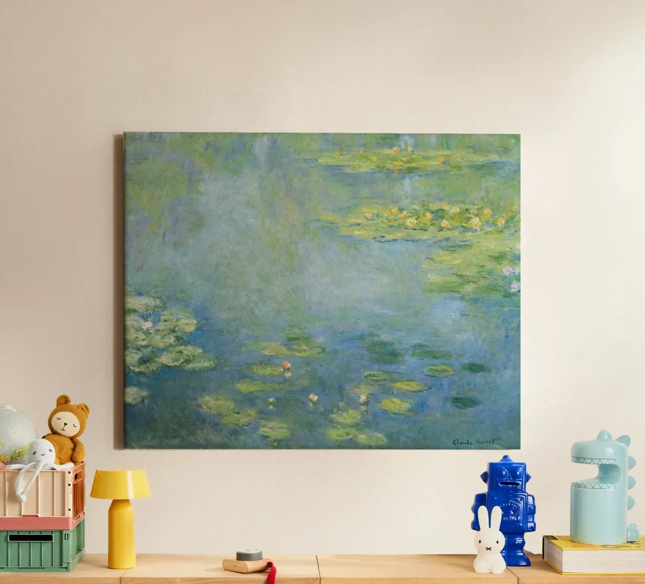 Claude Monet - Ninfee tela con Cornice a cassetta da Timeless Artworks
