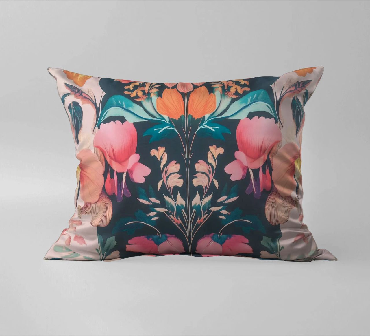 William Morris Pastel blossom splendour decorative cushion by Carinaprint
