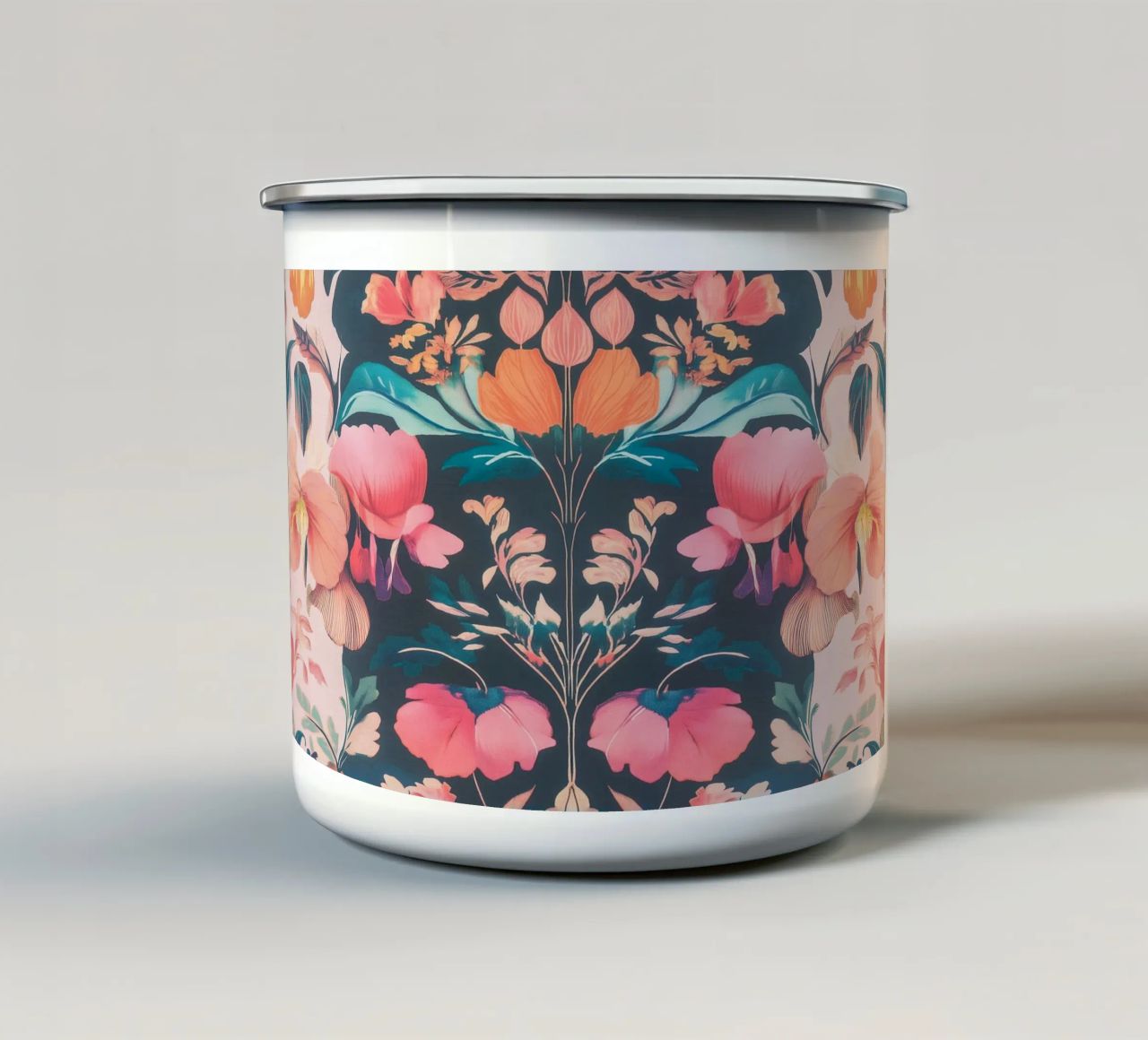 William Morris Splendore di fiori in pastello tazza in smalto da Carinaprint