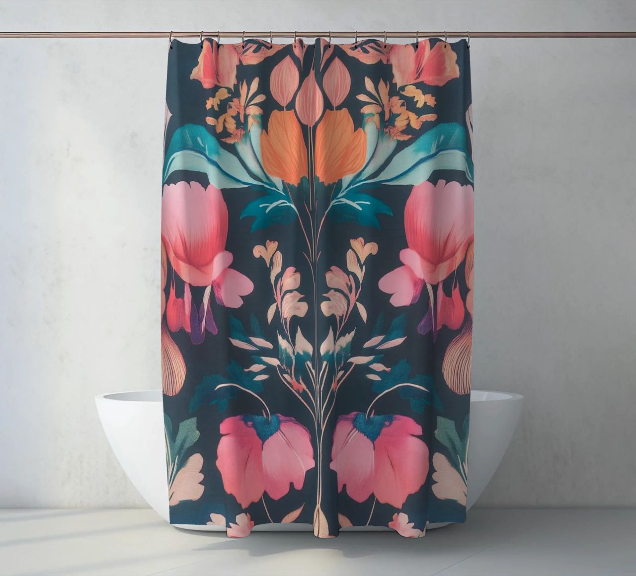 William Morris Splendore di fiori in pastello tenda da doccia da Carinaprint
