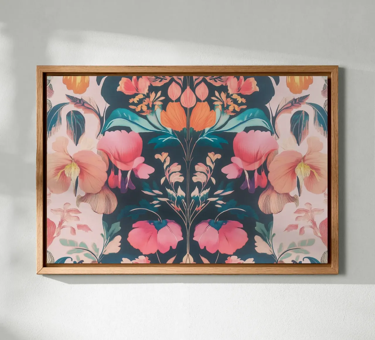 William Morris Splendore di fiori in pastello tela con Cornice a cassetta da Carinaprint