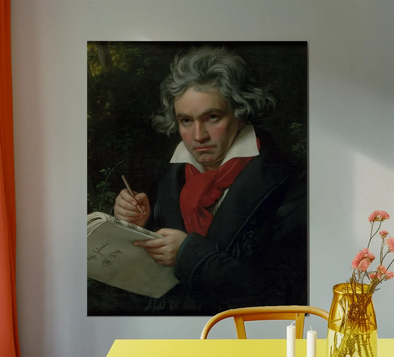 Ludwig van Beethoven poster con telaio in legno da Timeless Artworks
