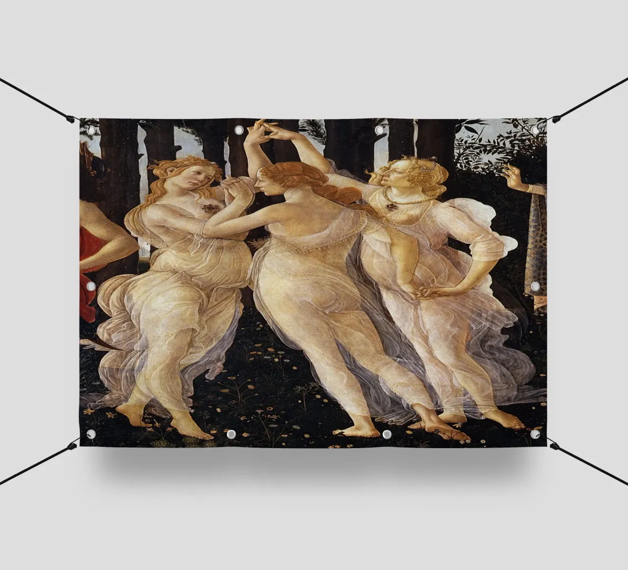 Le tre grazie - Botticelli telo in pvc da Timeless Artworks