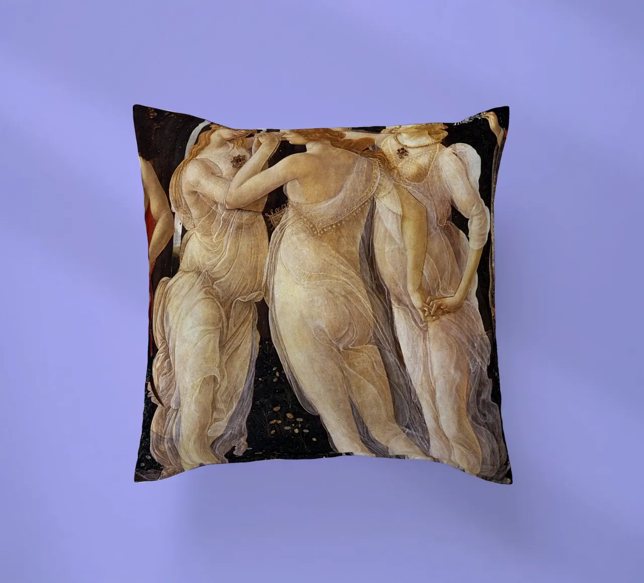 Le tre grazie - Botticelli cuscino da Timeless Artworks