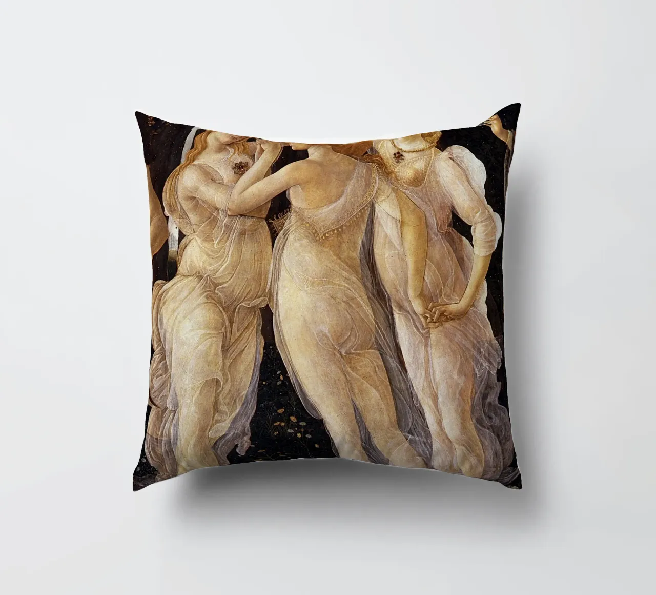 Le tre grazie - Botticelli cuscino da Timeless Artworks