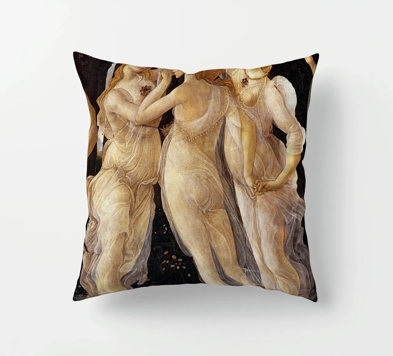 Le tre grazie - Botticelli cuscino da Timeless Artworks