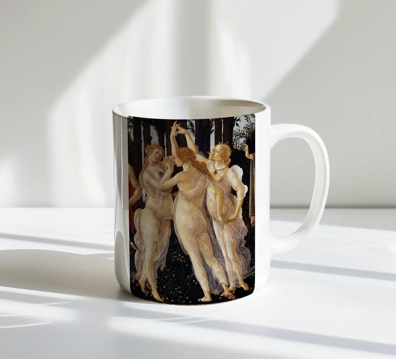 Le tre grazie - Botticelli tazza in ceramica da Timeless Artworks
