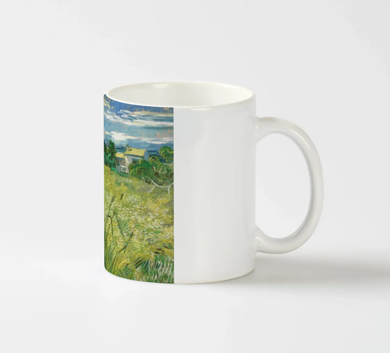 Vincent van Gogh - Green Wheat Field with Cypress ceramic mug by Timeless Artworks