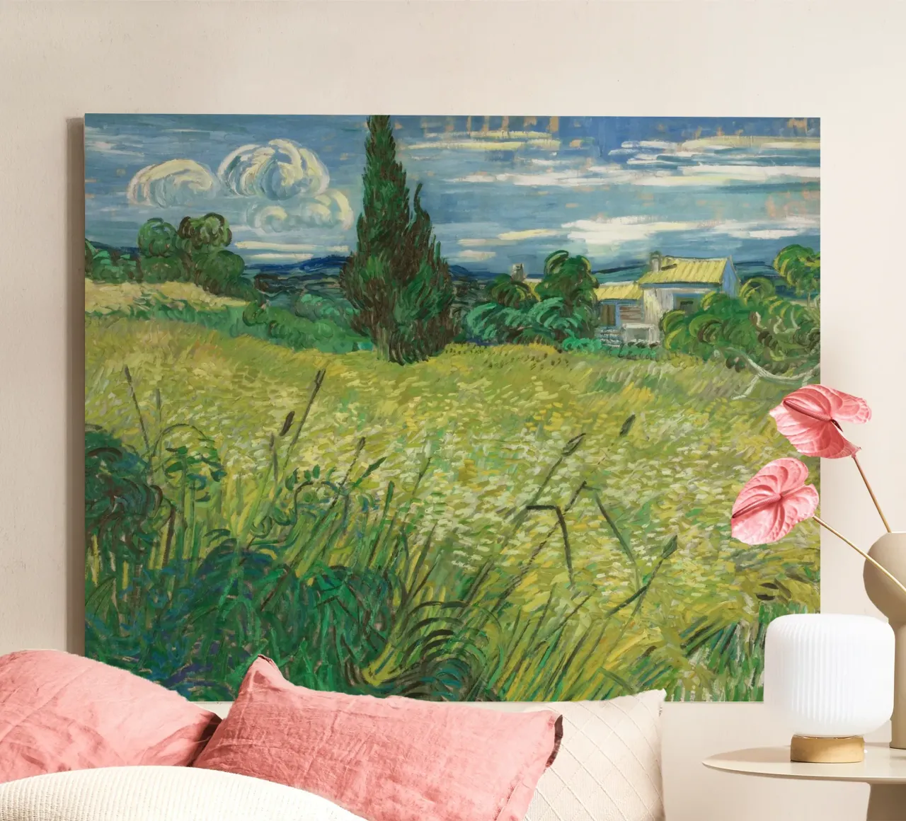 Vincent van Gogh - Green Wheat Field with Cypress canvas by Timeless Artworks