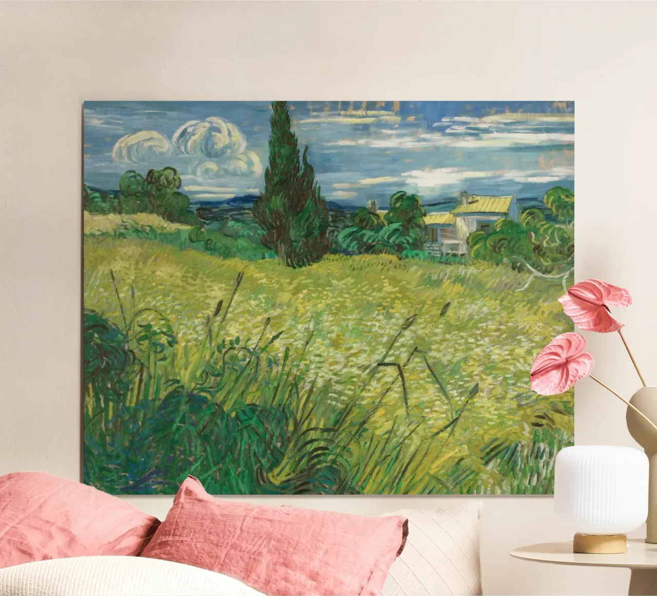 Vincent van Gogh - Green Wheat Field with Cypress hahnemühle by Timeless Artworks