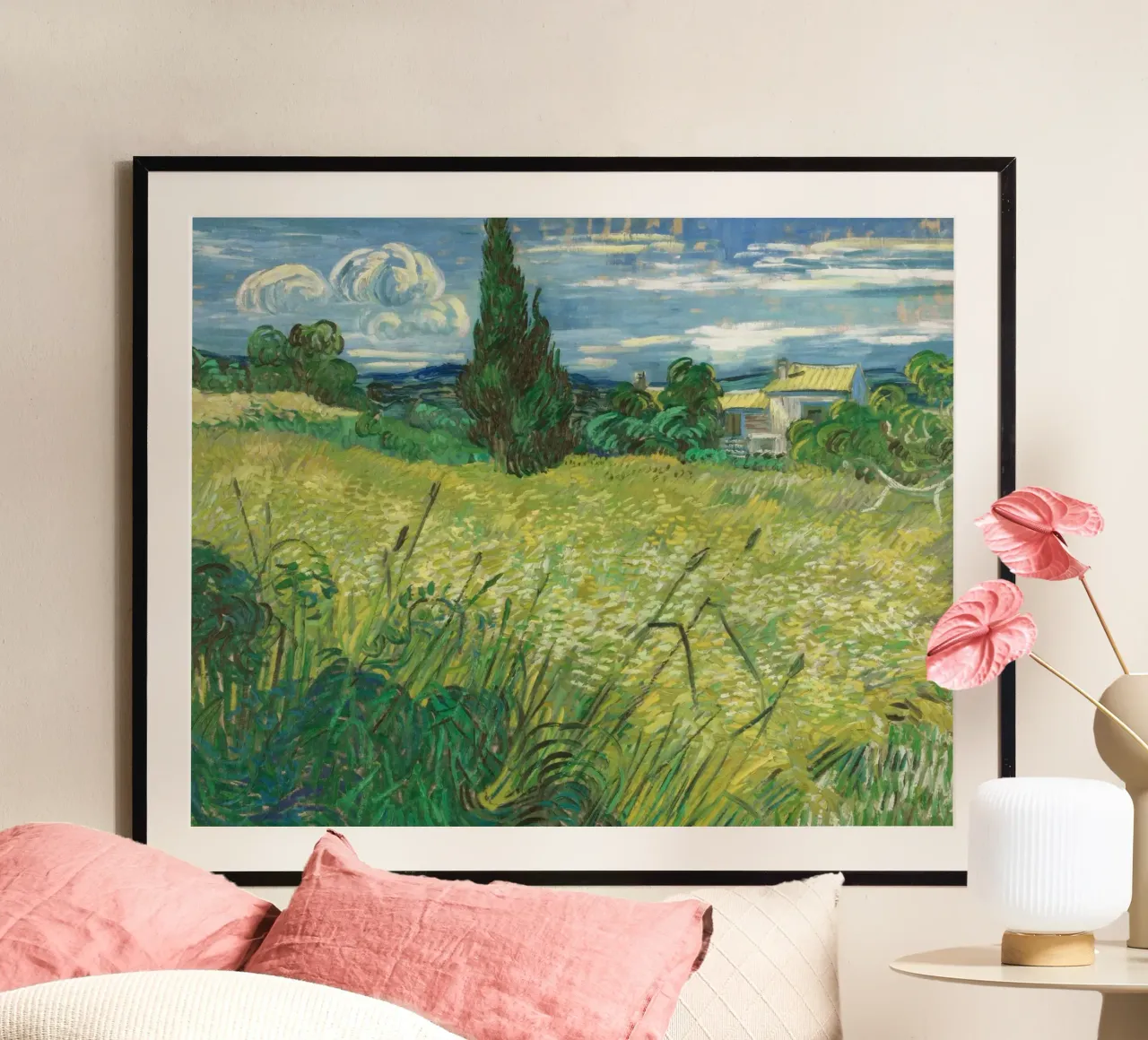 Vincent van Gogh - Green Wheat Field with Cypress hahnemühle by Timeless Artworks