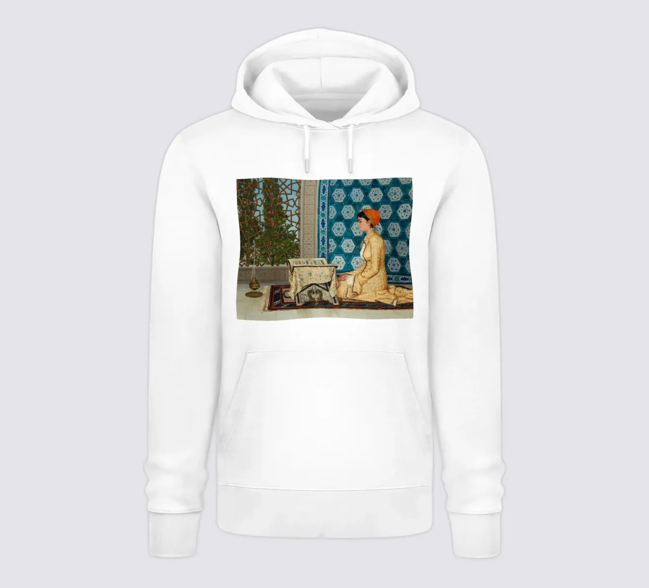 Osman Hamdi - Una joven leyendo sudadera con capucha de Timeless Artworks