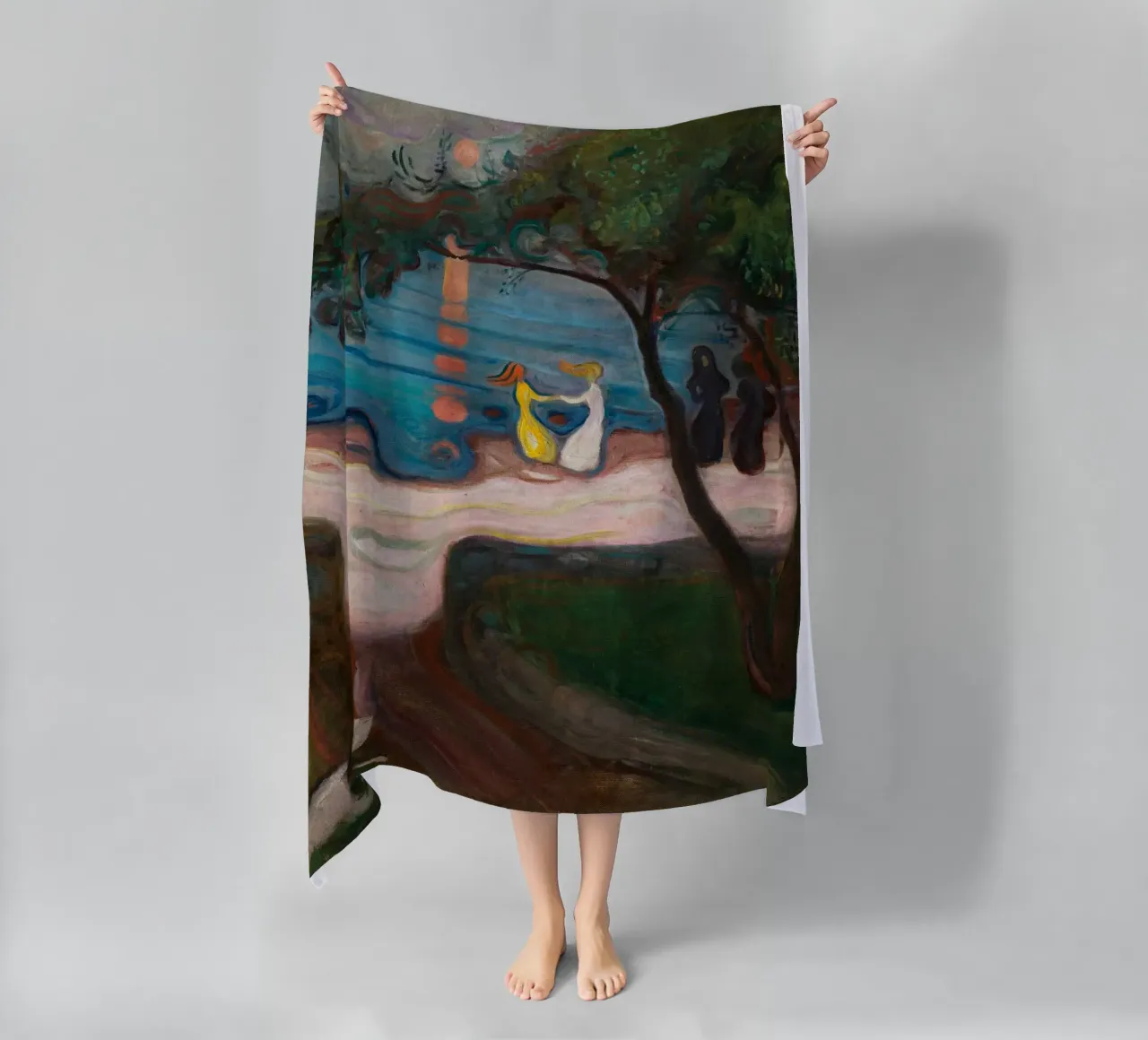 Edvard Munch - Danza sulla spiaggia telo mare da Timeless Artworks