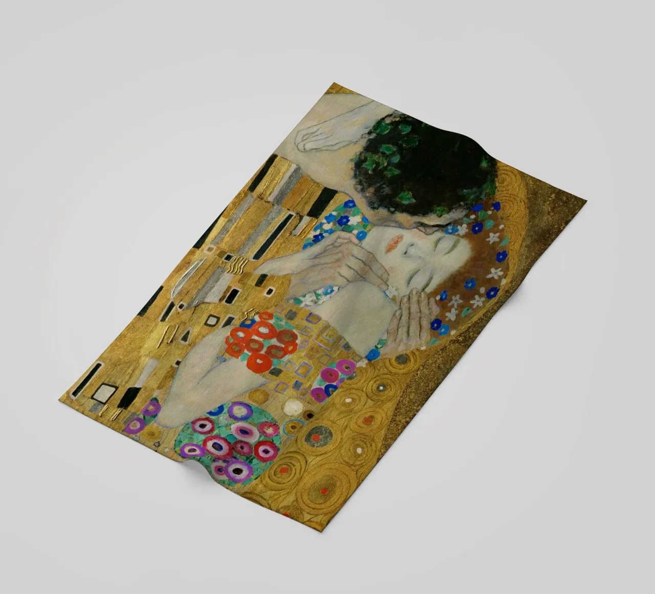 Gustav Klimt - Il bacio (particolare) telo mare da Timeless Artworks