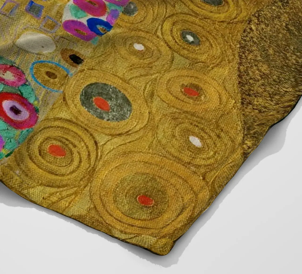 Gustav Klimt - The Kiss (detail) fleece blanket by Timeless Artworks