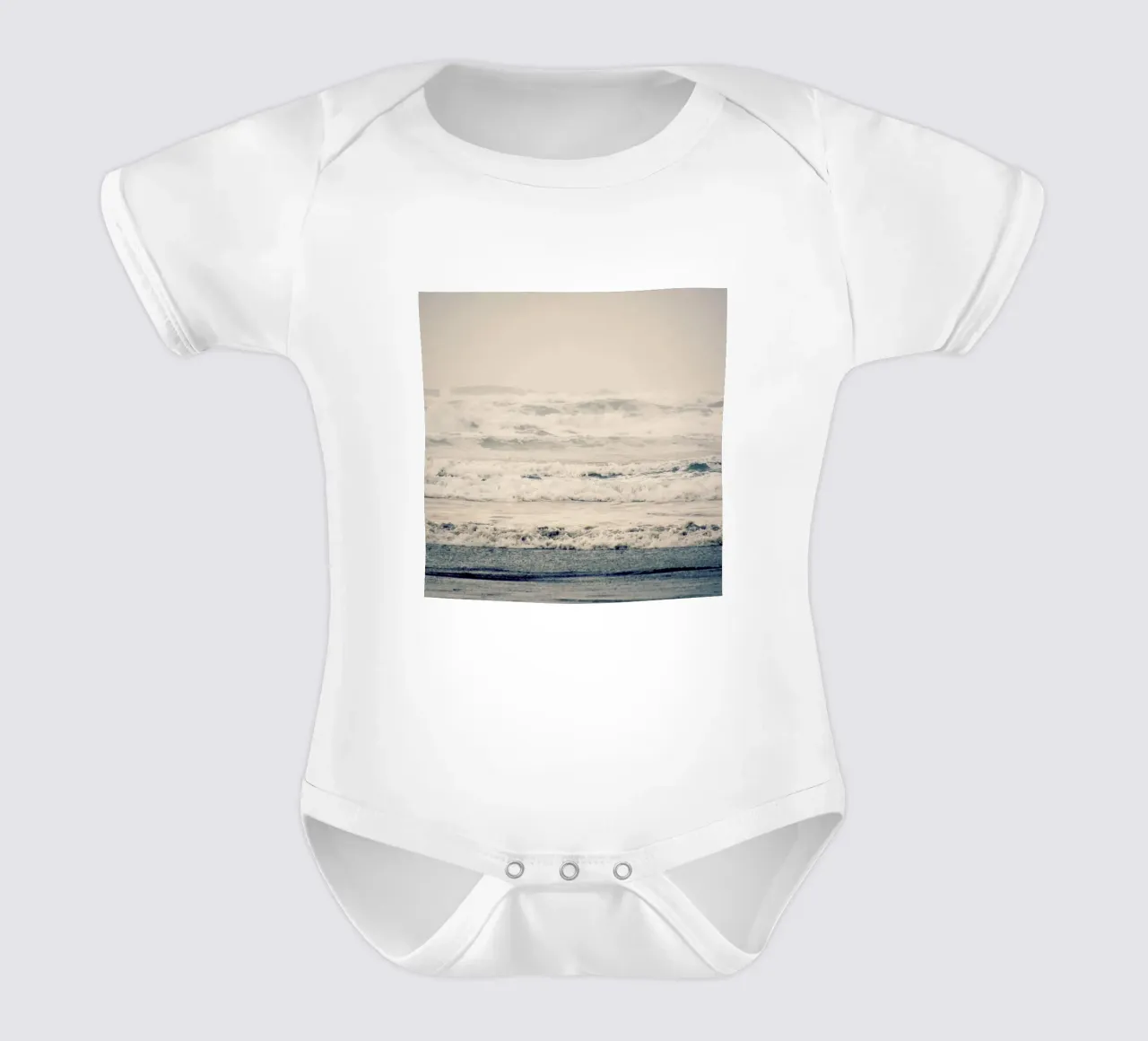 A Gray Day body neonato maniche corte da Robin Delean